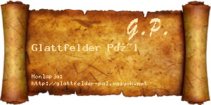 Glattfelder Pál névjegykártya